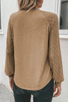 Heathered Round Neck Long Sleeve T-Shirt