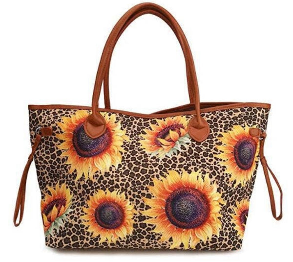 Large Leopard Sunflower Bag