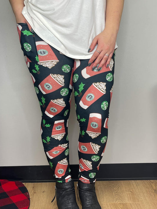 S- bucks Leggings W/ Pockets