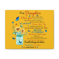 To My Daughter-Love Mom- Canvas Gallery Wraps