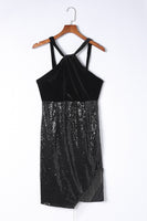 Sequin Fringe Detail Sleeveless Dress