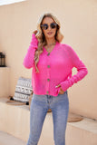 Raglan Sleeve Button Front Cardigan