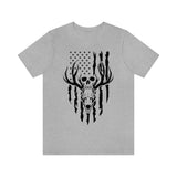 US Deer Skull-Unisex Bella Canvas Jersey Short Sleeve Tee