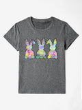 Rabbit Round Neck Short Sleeve T-Shirt