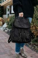 Black Backpack + Clutch