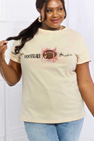Simply Love Full Size FOOTBALL MAMA Graphic Cotton Tee