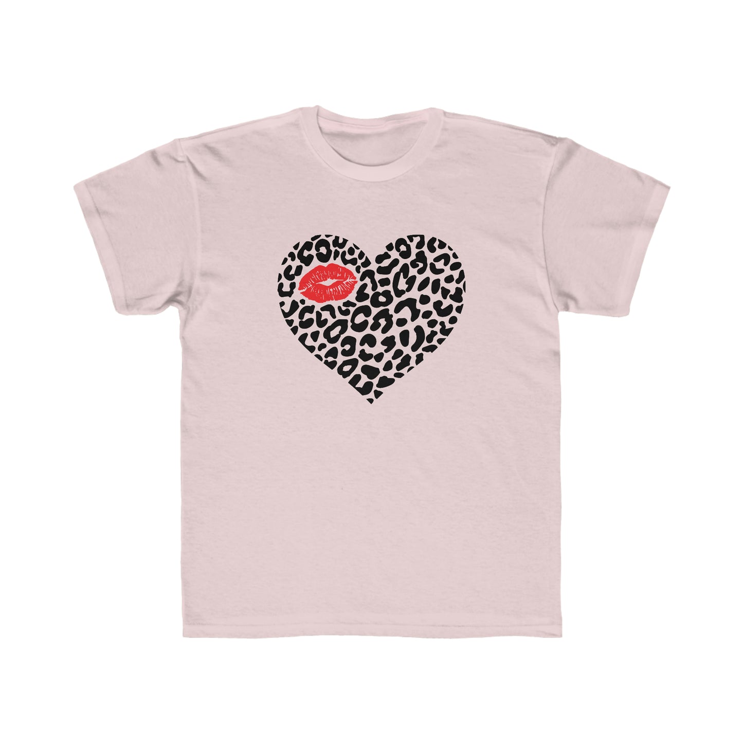 Kids Leopard Heart Valentine Tee