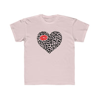 Kids Leopard Heart Valentine Tee