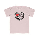 Kids Leopard Heart Valentine Tee