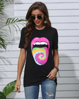 Lips Pop Art Print T-Shirt