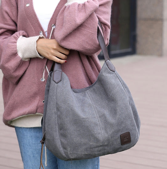 Boho Canvas Shoulder Bags - Several Color Options