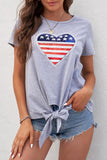 Mommy & Me Patriotic Flag Sequin Heart Top