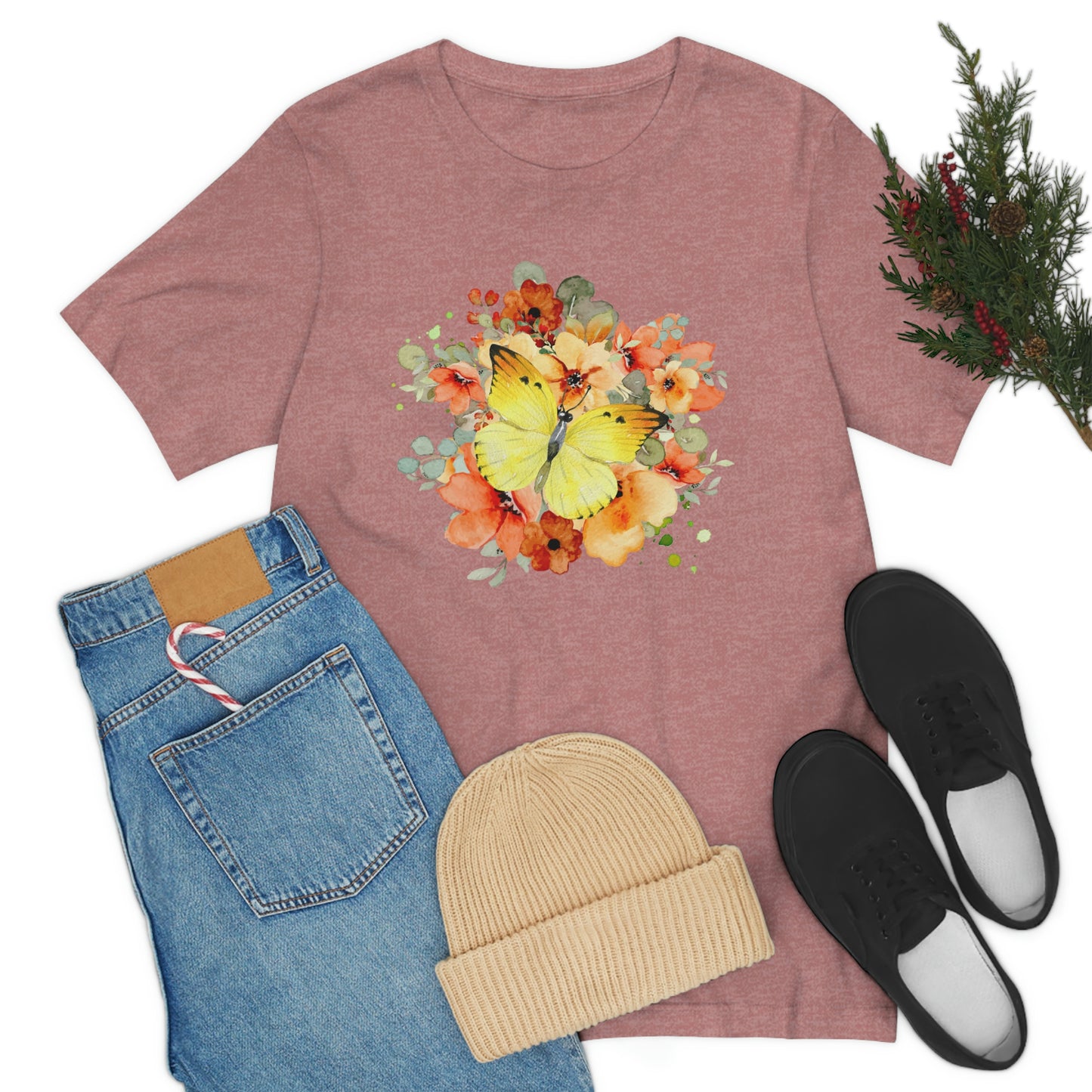 Floral Butterfly Tee