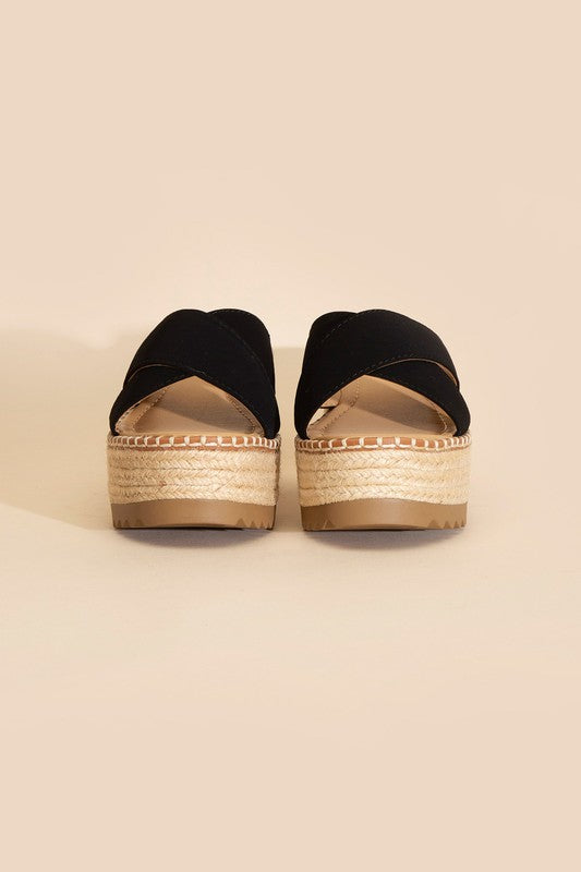 HEIGHT RAFFIA PLATFORM SLIDES