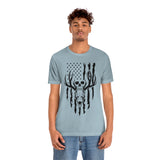 US Deer Skull-Unisex Bella Canvas Jersey Short Sleeve Tee