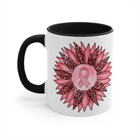 Breast Cancer Awareness Accent Coffee Mug, 11oz