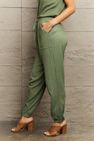 Tie Waist Long Pants with Pocket
