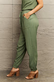 Tie Waist Long Pants with Pocket