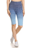 Yelete Dip Dye Ombre Athletic Biker Shorts