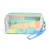 Crinkled "Love" Travel Pouch Wristlets