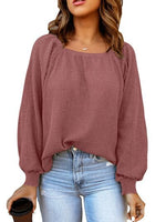 Square Neck Raglan Sleeve T-Shirt