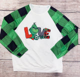 The Last of The Grinch Love Plaid Sleeve Sweatshirts!