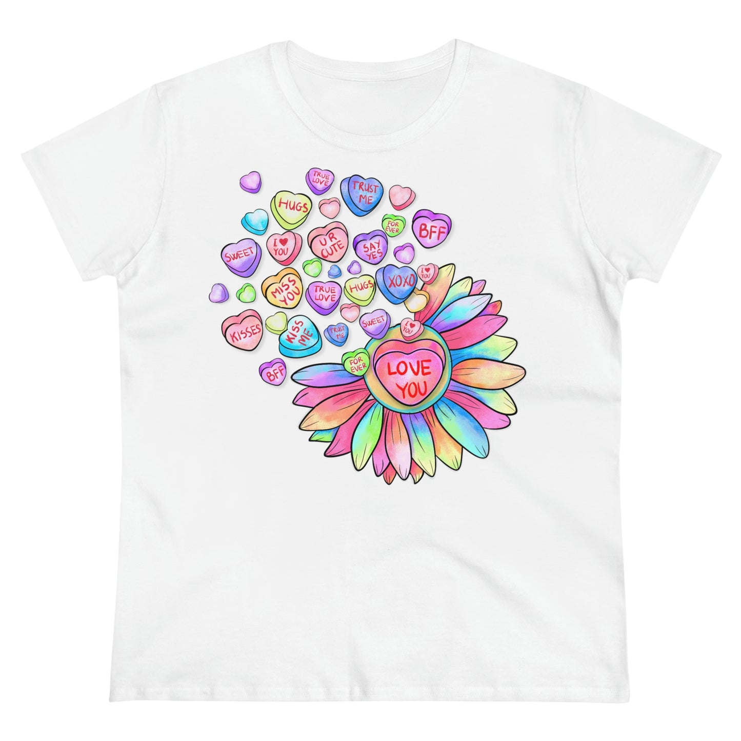 Love You Conversation Hearts Cotton Tee