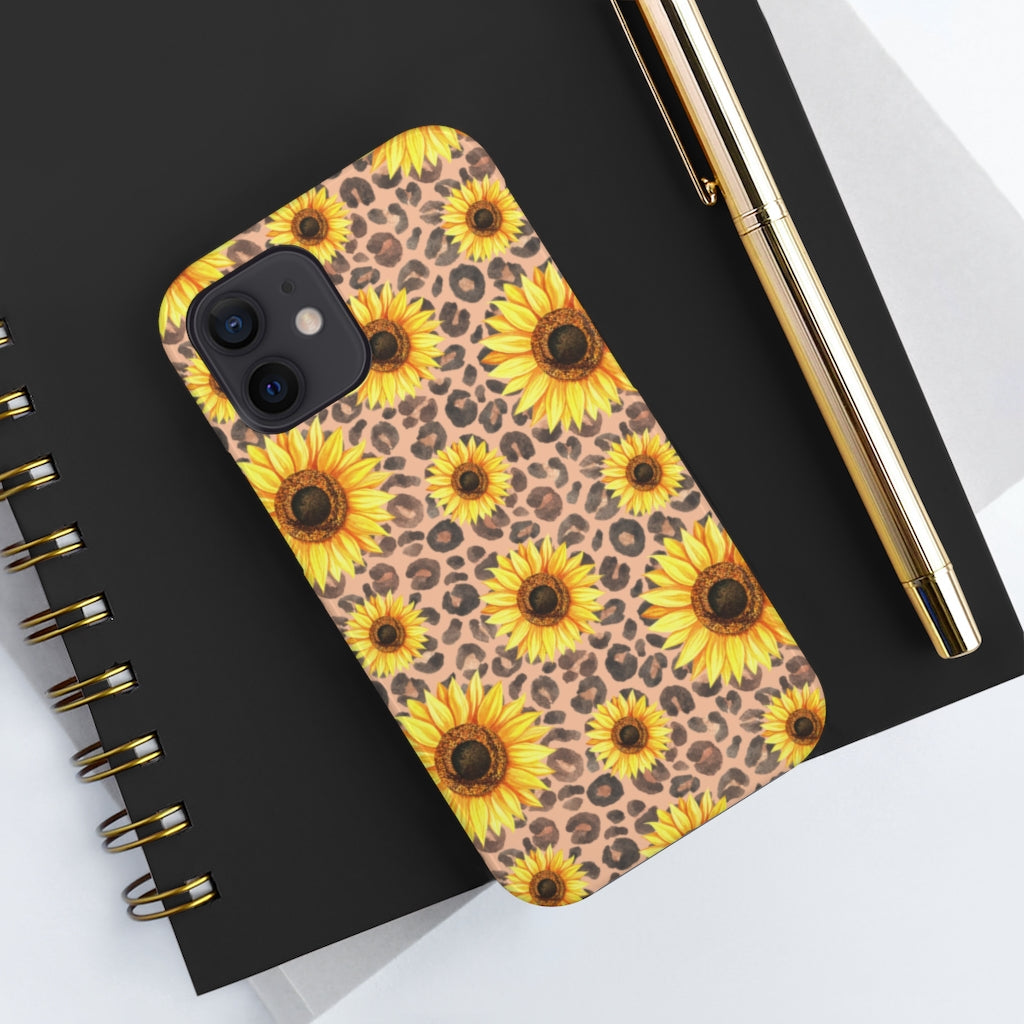 Leopard sunflower Case Mate Tough Phone Cases