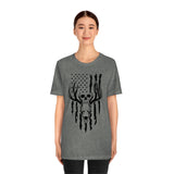 US Deer Skull-Unisex Bella Canvas Jersey Short Sleeve Tee