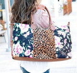 Floral Cheetah Weekender Bag