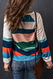 Striped Raglan Sleeve Round Neck Tee