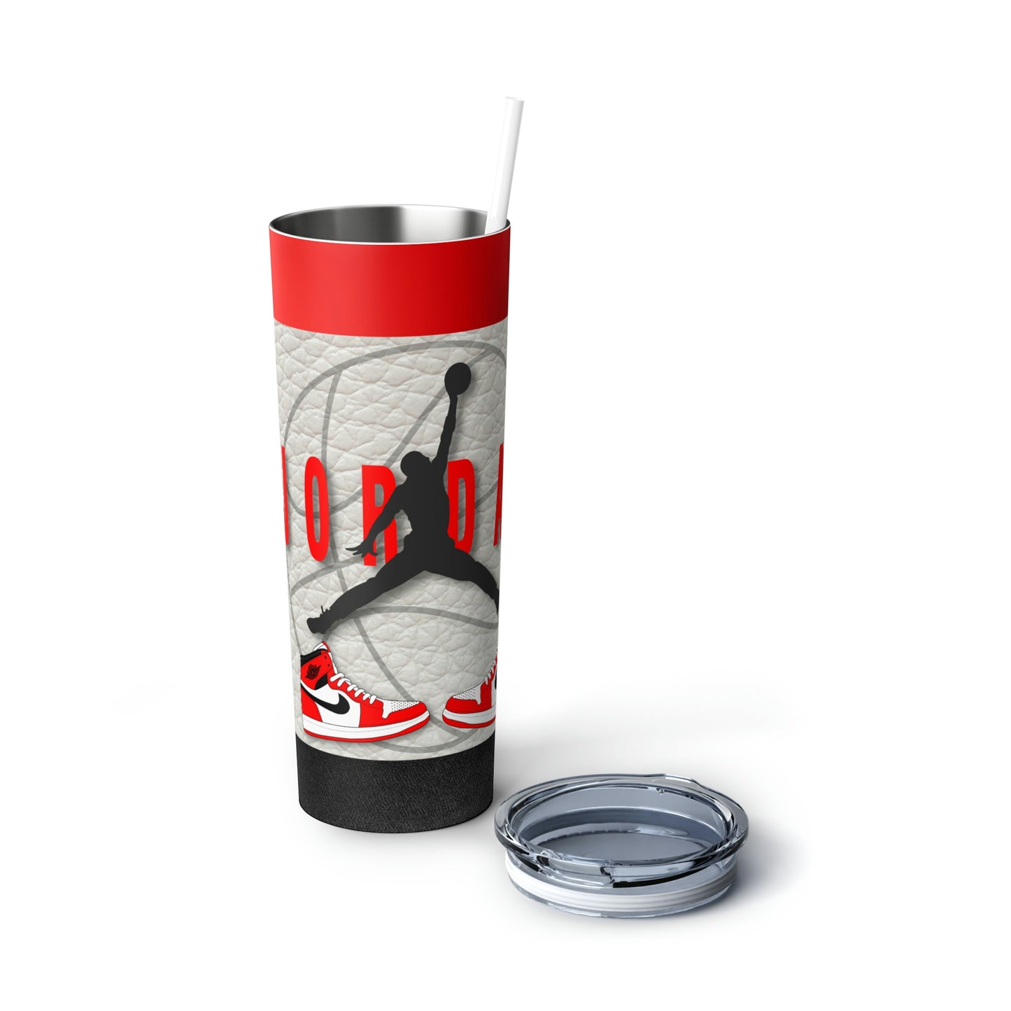 Jumpman Skinny Steel Tumbler with Straw, 20oz