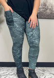 Marbled Leggings with pockets