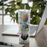 Love Yourself Skinny Steel Tumbler with Straw, 20oz