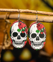 Skull Rose Earrings