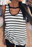 B&W Striped Keyhole Tank