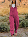 Full Size Sleeveless V-Neck Pocketed Jumpsuit