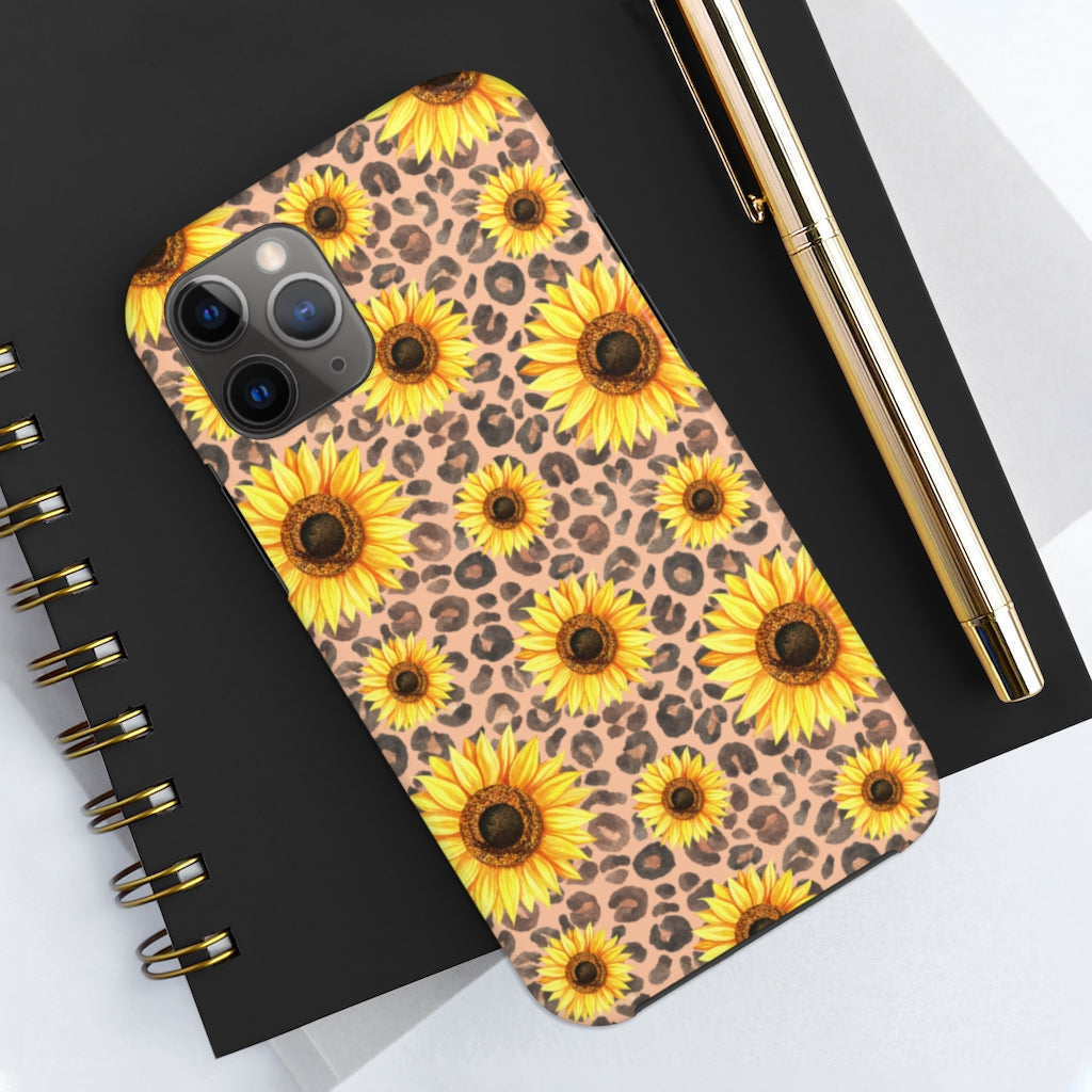 Leopard sunflower Case Mate Tough Phone Cases