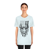 US Deer Skull-Unisex Bella Canvas Jersey Short Sleeve Tee