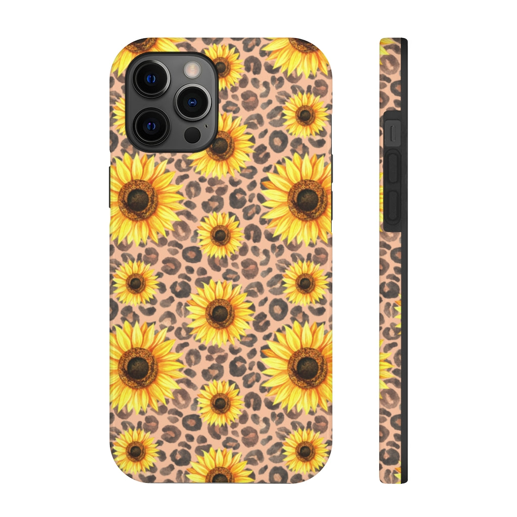 Leopard sunflower Case Mate Tough Phone Cases