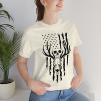 US Deer Skull-Unisex Bella Canvas Jersey Short Sleeve Tee