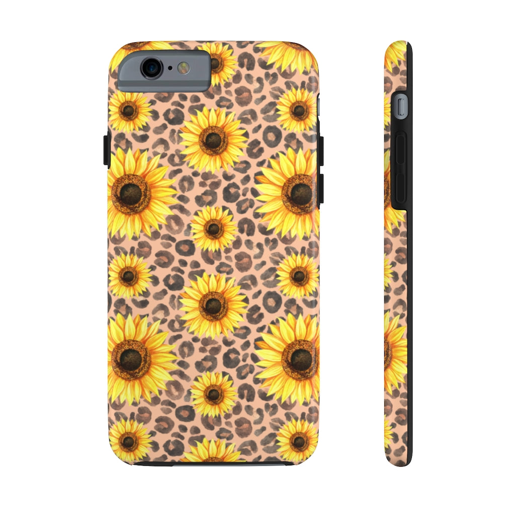 Leopard sunflower Case Mate Tough Phone Cases