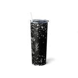 Dreams Dont Work Unless You Do Skinny Steel Tumbler with Straw, 20oz