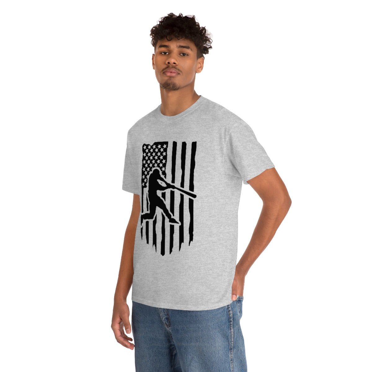 Unisex Baseball Flag Cotton Tee