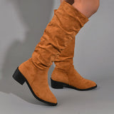 Point Toe Block Heel Boots