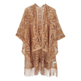 Do Everything In Love Flower Lace Kimono With Tassels
