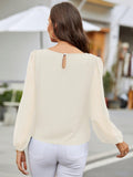 Round Neck Long Sleeve Blouse