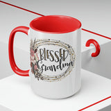 Blessed Grandma Two-Tone Coffee Mugs, 15oz