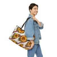 Leopard Sunflower Baseball Weekender Tote Bag