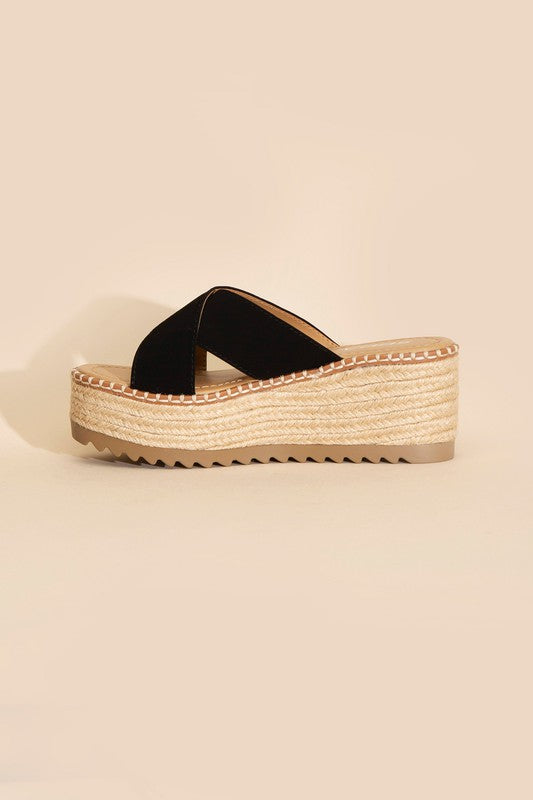 HEIGHT RAFFIA PLATFORM SLIDES